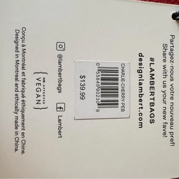 NWT Lambert Red Charlie Backpack - Picture 5 of 6